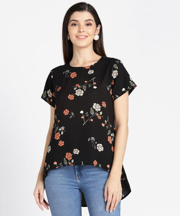 Women's Crepe Floral Print Top